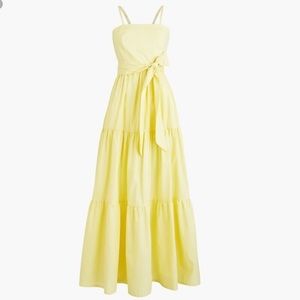 🌼🌼 RESERVED 🌼🌼J CREW STRIPED RUFFLE MAXI DRESS